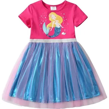 Kojenecké šaty Dívčí šaty s potiskem Mořské panny Velikost: 10T (128/140)