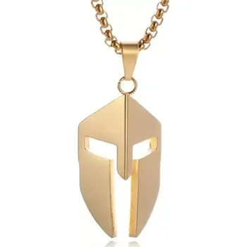 Přívěsek Přívěšek z chirurgické oceli Spartan warrior Zlatý - Model BEZ ŘETÍZKU (pouze přívěsek)