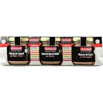 paštika a pomazánka Arnaud Pochoutkové trio jemných paštik (pěn), 3 x 90g