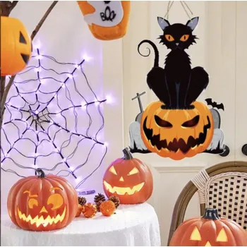 Party dekorace Papírová dekorace - HALLOWEEN - KOČKA (Značka: TH)