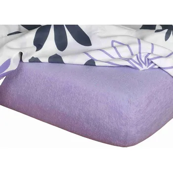 Prostěradlo DADKA VRACOV Froté prostěradlo fialové Rozměr: 90x200x20 jednolůžko
