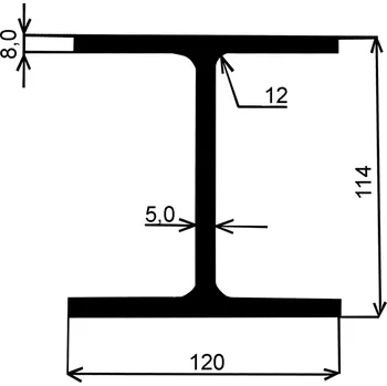 Stavební profil Nosník HEA 120 – 12 m