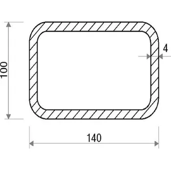 Stavební profil Jekl obdélníkový 140×100×4 mm – 6 m