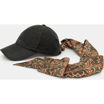 Kšiltovka Kšiltovka Barbour x Farm Rio zelená barva, LHA0596 78X, vel. 1