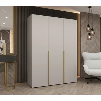 Šatní skříň Šatní skříň 150 cm BETULA - kašmírová / zlatá