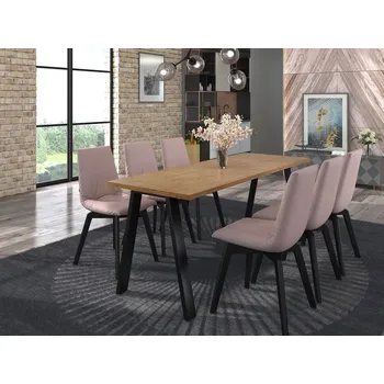 Jídelní stůl Stůl do jídelny 185x67 cm KOCIO - dub lancelot / černý