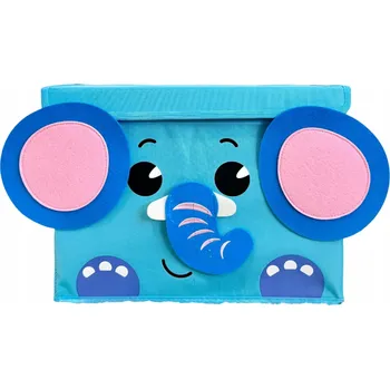 Úložný box Krabička do dětského pokoje na hračky Oblečení Organizér Modrý slon.