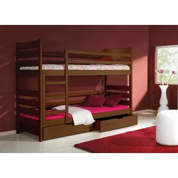 Dětská postel Dvoupatrová postel 80x190 MARIONE - hnědá