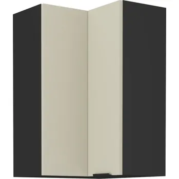 Kuchyňská skříňka Vysoká rohová skříňka AGAFIJA 2 - 60x60 cm, cashmere / černá