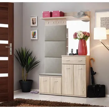 Předsíňová stěna Stěna do předsíně ARINA 6 s podsedákem - dub sonoma