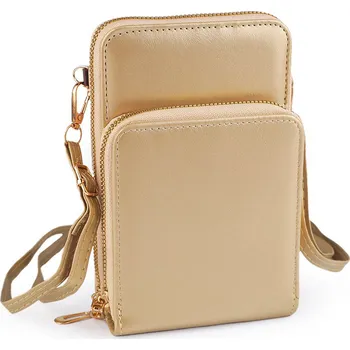 Peněženka Peněženka s kapsou na mobil přes rameno crossbody 11,5x18 cm, velké, 1 zlatá sv.