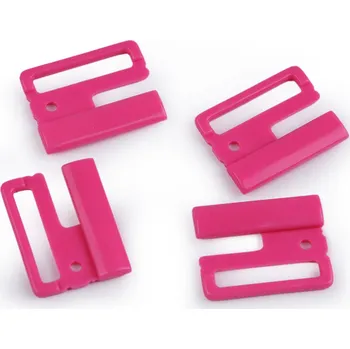 Plavkové zapínání šíře 25 mm plastové, střední, 4 pink