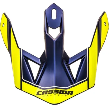 Motodoplněk kšilt pro přilby Cross Pro 2, CASSIDA (žlutá fluo/modrá perleť) NEMÁ