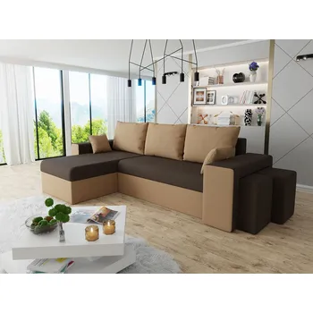 Sedací souprava Sedací souprava s taburety TIMRA - hnědá 1