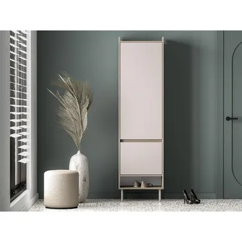 Šatní skříň Úzká skříň do předsíně RENATE - dub cremona / kašmír