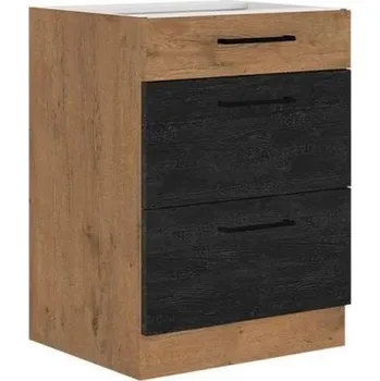 Kuchyňská skříňka Dolní šuplíková kuchyňská skříňka 60 cm ZHILAN - dub lancelot / dark wood