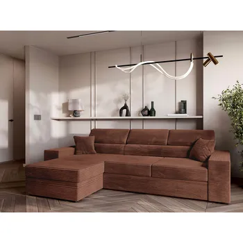 Sedací souprava Rohová sedací souprava AMIRA - růžovohnědá, levý roh