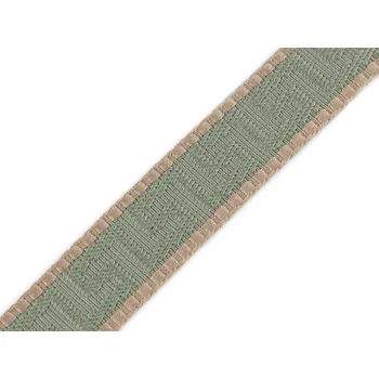 Popruh šíře 25 mm, střední, 2 zelená šalvěj světlá béžová