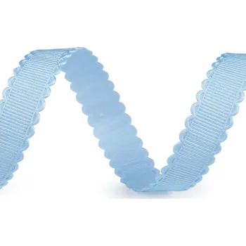 Stuha Saténový prýmek / stuha šíře 16 mm, střední, 5 modrá světlá