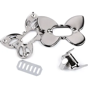 Zapínání na tašku motýl 37x52 mm, střední, 1 nikl