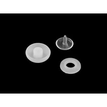 Knoflík Knoflík na kšiltovku plastový na potahování velikost 26", střední, bílá