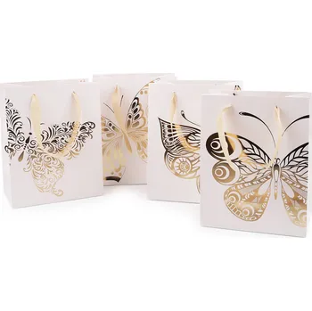 Dárková taška Dárková taška motýl, střední, mix zlatá