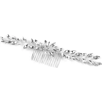 Náramek Hřeben do vlasů s broušenými kameny hand made svatební, střední, crystal