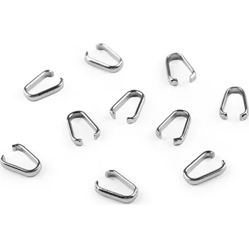 Náramek Šlupna z nerezové oceli 2x10 mm, střední, 2 (3 mm) platina