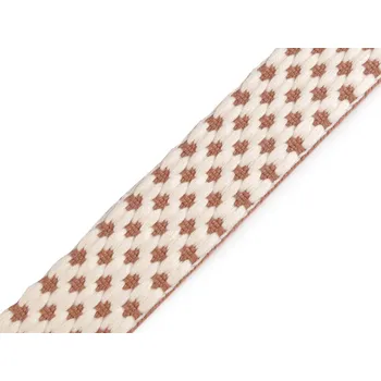 Popruh s 3D efektem šíře 38 mm, střední, 1 béžová