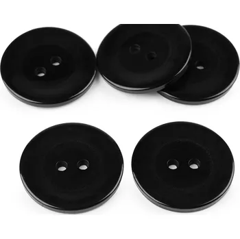 Knoflík Knoflík perleťový velikost 60", střední, 30 černá lesk