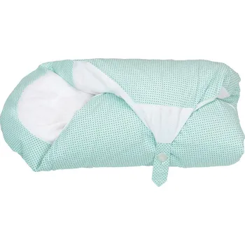 Dětská deka Eva Kiedroňová Povlak - Maxi Dráček - Mátový s puntíkem