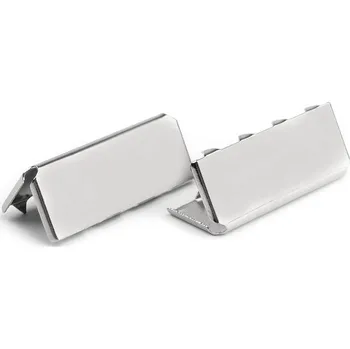 Kovová koncovka na plochou šňůru šíře 25 mm, střední, 1 nikl