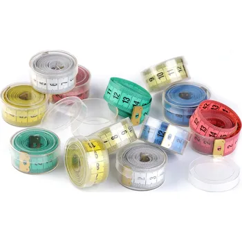 Metr krejčovský 150 cm v plastovém pouzdře, malé, náhodná barva