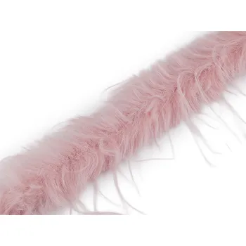 Všívací oděvní / dekorační kožešina s dlouhým chlupem šíře 6 cm, střední, 5 pudrová