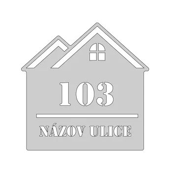 Domovní cedule Domovní číslo, vzor 003, materiál: hliník
