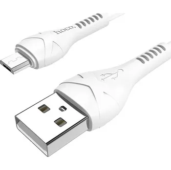 Datový kabel Datový kabel Hoco Cool Power Charging Data Cable for Micro USB 1M, bílá