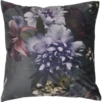 Povlečení LIVARNO® Potah na polštář, 40 x 40 cm (květiny/šedá)