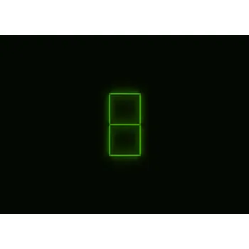 Kompletní LED čtyřhranné svítidlo zelené, rozměr: 2 elementy 44 x 88 cm