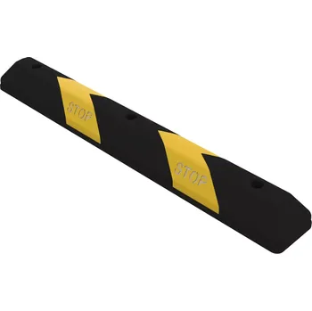 parkovací zábrana Černo-žlutý plastový (PPC) reflexní parkovací doraz FLOMA PS91 - délka 110 cm, šířka 15 cm, výška 10 cm