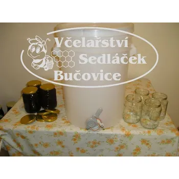 Nádoba na med Stáčecí nádoba plastová, kohout vnější matice
