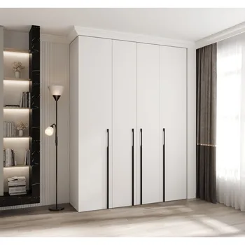 Šatní skříň Šatní skříň s policemi 180/40 LORENA 3 - bílá / černá