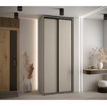 Šatní skříň Šatní skříň INDIRA 1 - 120/60 cm, kašmír / černá