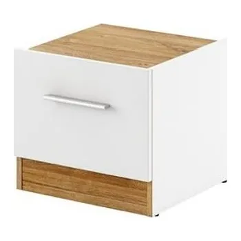 Noční stolek Noční stolek KASTEV - bílý / dub stirling