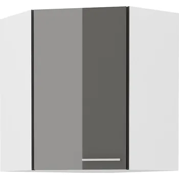 Kuchyňská skříňka Horní rohová skříňka LAJLA - 60x60 cm, šedá / bílá