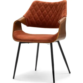 Jídelní židle Designová jídelní židle NENET - ořech / měděná