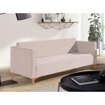 Pohovka Trojmístná pohovka SIMON - béžová / nožičky světlý dub