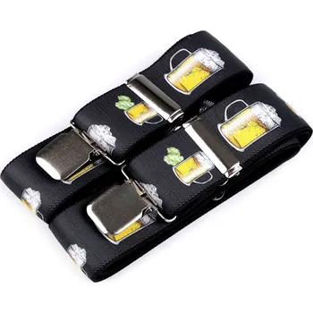 Kšandy Šle pivní šíře 4 cm délka 120 cm, střední, 14 (653) černá