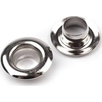 Průchodky s podložkou vnitřní Ø7 mm / vnější Ø13 mm, střední, nikl