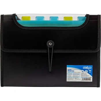 Složka A4 s 12 kapsami STRIGO černá