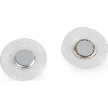 Skryté magnetické zapínání k našití Ø12 mm, střední, 1 transparent kulaté